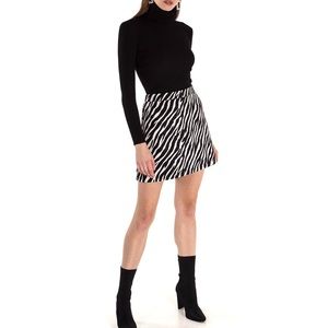 Gorgeous Boutique Zebra Jacquard Mini Skirt.